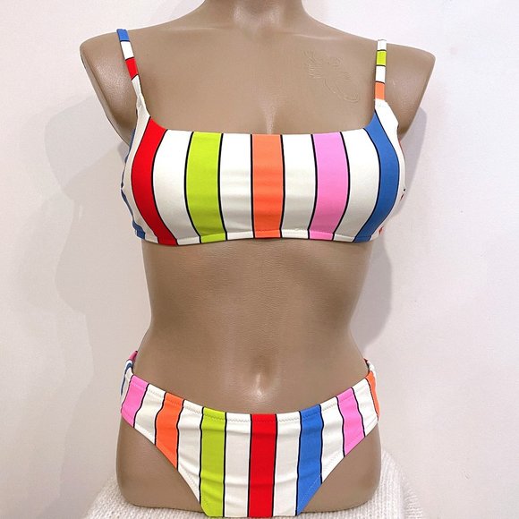 •Aerie• Striped Bikini Set S - Picture 3 of 10